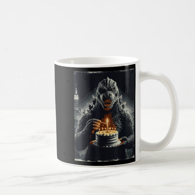 Mug Gâteau d'anniversaire de monstre japonais drôle de (Droite)