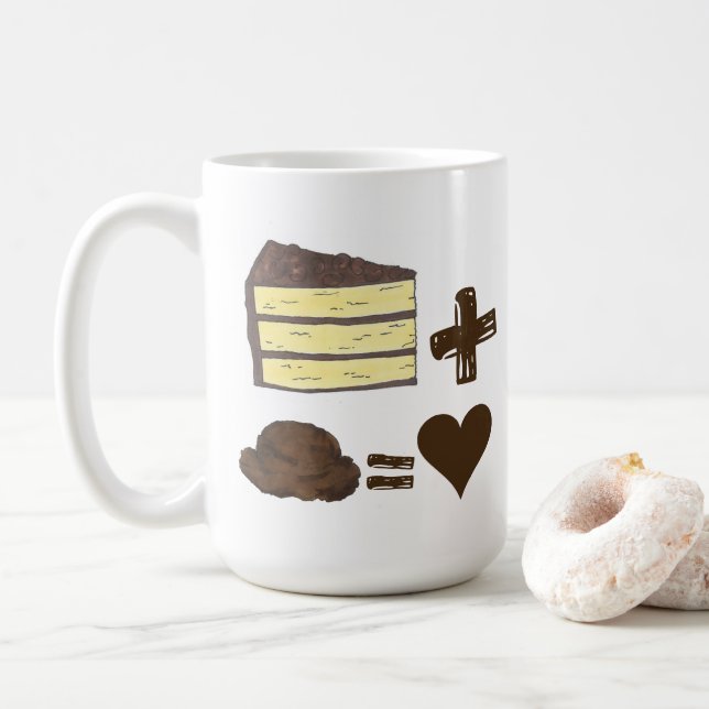 Mug Gâteau d'appariement classique + Crème glacée = Co (Avec donut)