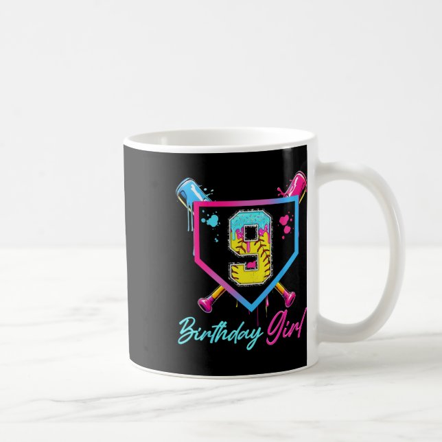 Mug Gâteau de 9e anniversaire avec glace molle qui cou (Droite)