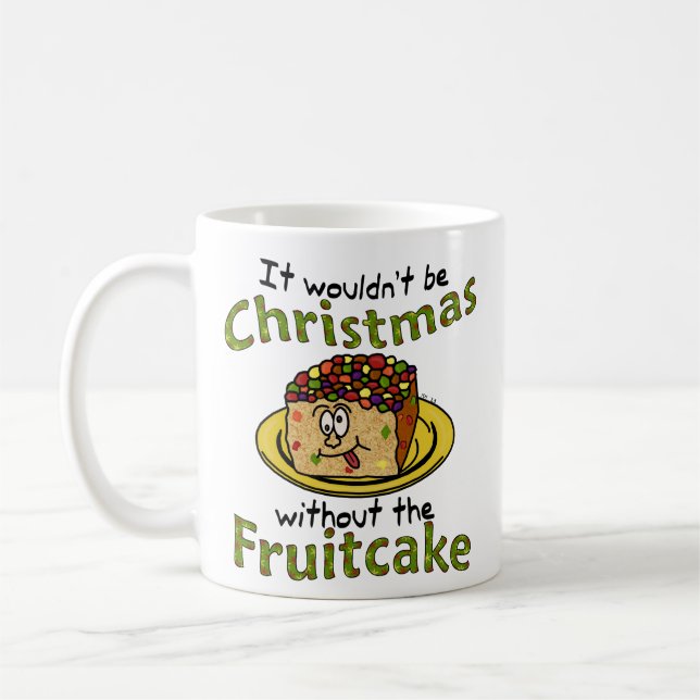Mug Gâteau de fruits secs drôle de bande dessinée de (Gauche)