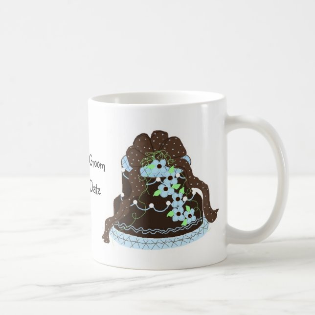 Mug Gâteau de Mariage sur Mesure (Droite)