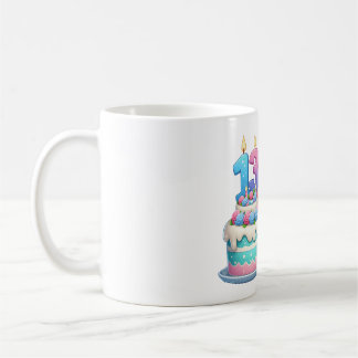 Mug Gâteau d'éléphant pour 13e anniversaire