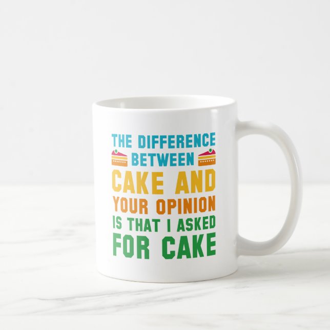 Mug Gâteau Et Votre Opinion (Droite)