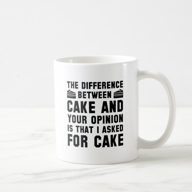 Mug Gâteau Et Votre Opinion (Droite)
