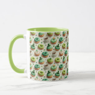 Mug Gâteaux et café de la Saint-Patrick en aquarelle