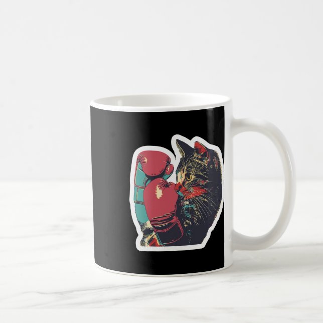 Mug Gatito De Boxeo Cool Boxer Cat Boxer Gants Et C (Droite)