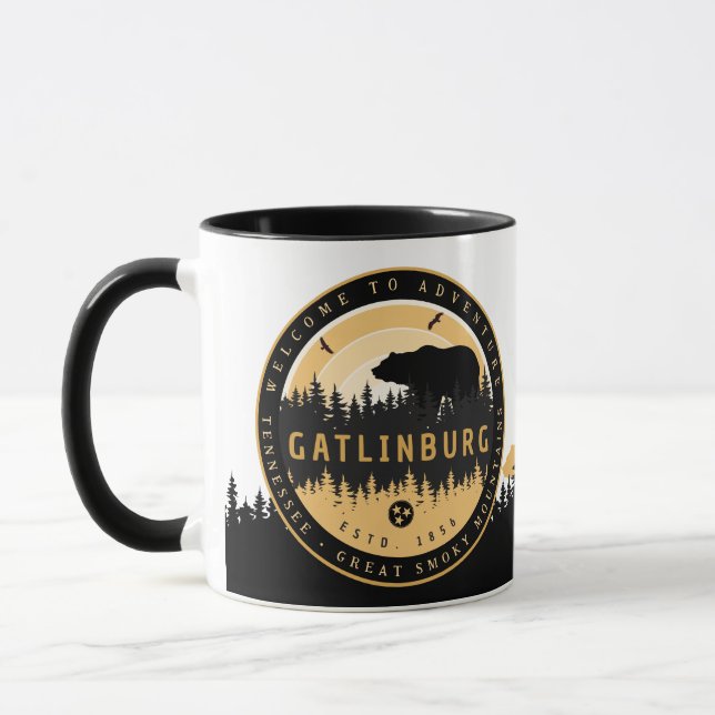 Mug Gatlinburg Tennessee Ours Pins Nature (Gauche)