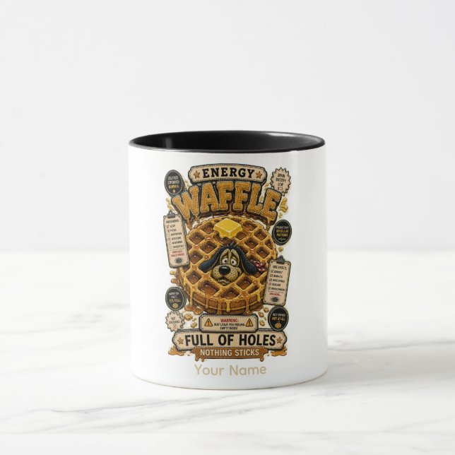 Mug Gaufre énergétique pleine de trous Feuille de calc (Centre)