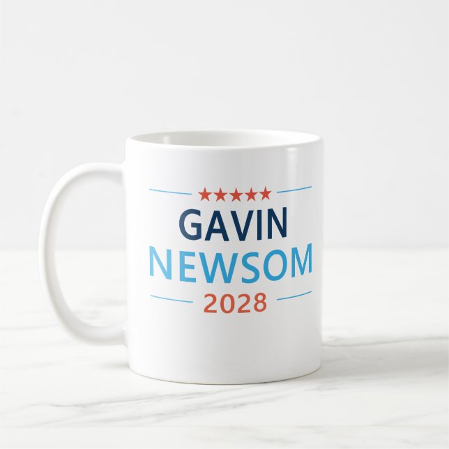 Mug Gavin Newsom 2028 Pour Président (Gauche)
