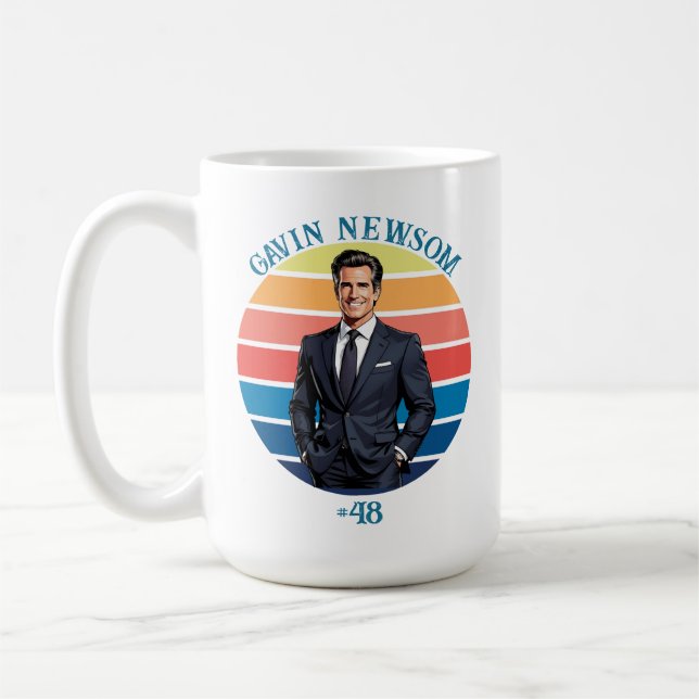 Mug Gavin Newsom | Vintage #48 (Gauche)