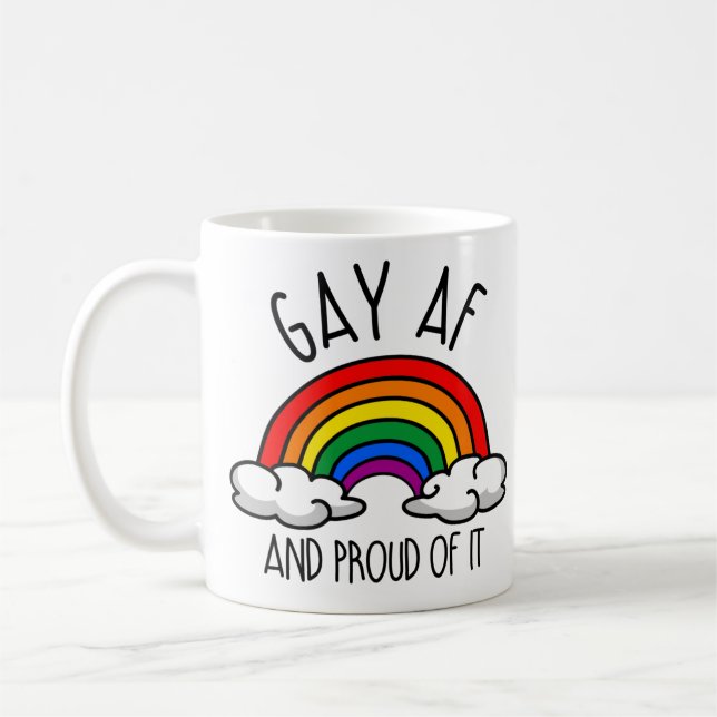 Mug GAY AF et fier de l'être (Gauche)