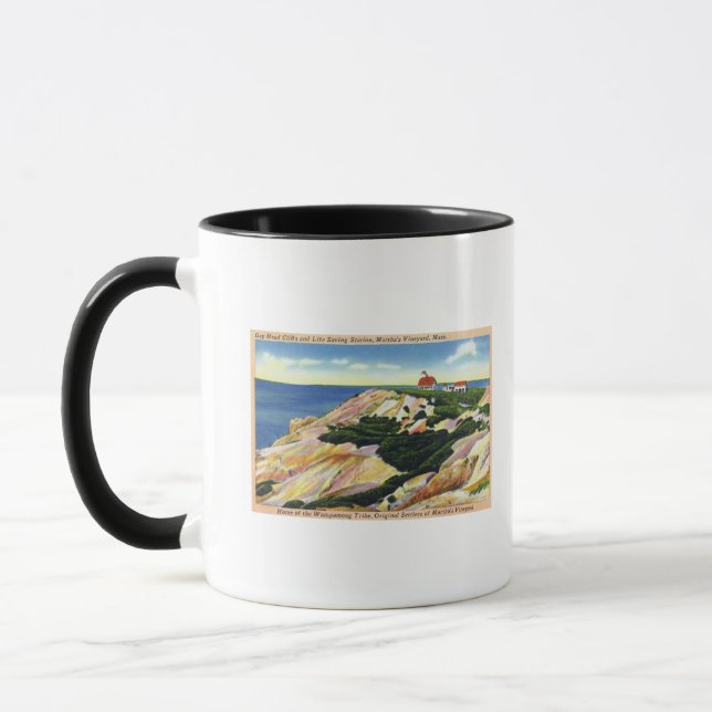 Mug Gay Head Cliffs et Life Saving Station View (Gauche)