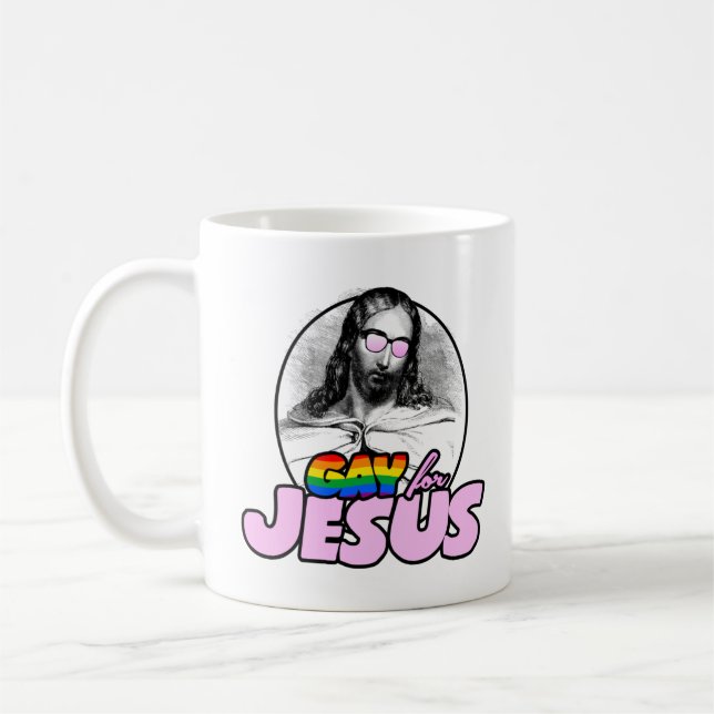 Mug Gay pour Jésus Arc-en-ciel (Gauche)