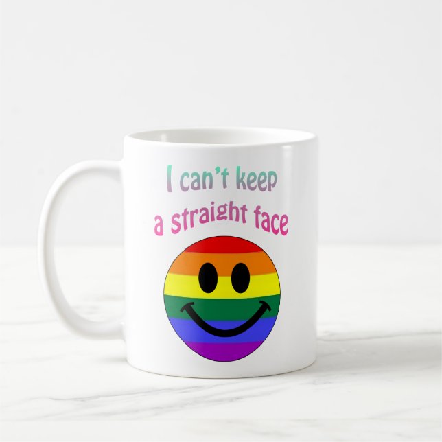 Mug Gay pride personnalisé Cadeau visage droit (Gauche)