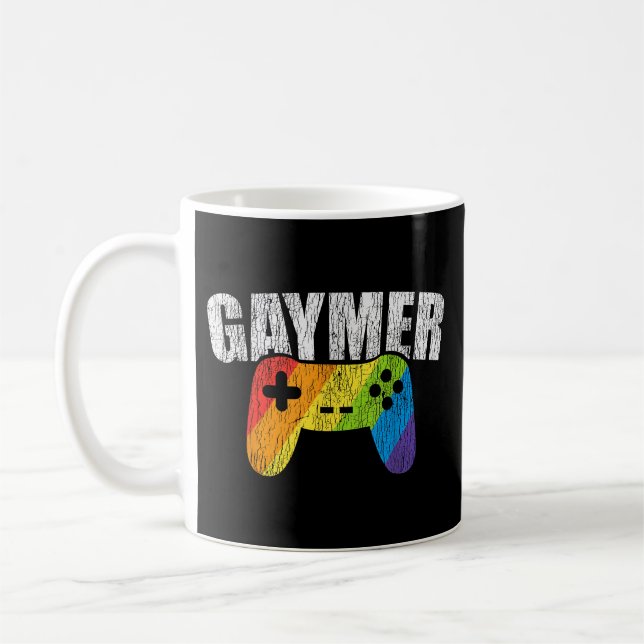 Mug Gaymer Rainbow Drapeau Jeu Lesbienne Gay Bisexual  (Gauche)
