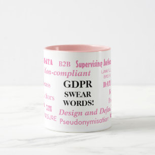 Mug GDPR jurent la plaisanterie drôle de conformité