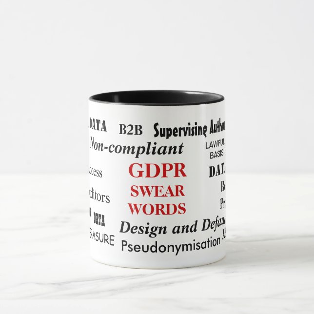 Mug GDPR jurent la plaisanterie drôle ennuyante de (Centre)