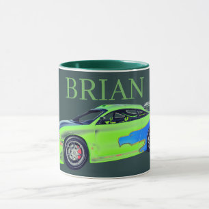 Mug Geai routier émeraude de l'horizon verdoyant