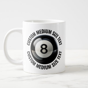 Mug géant boule 8 personnalisé de taille moyenne a