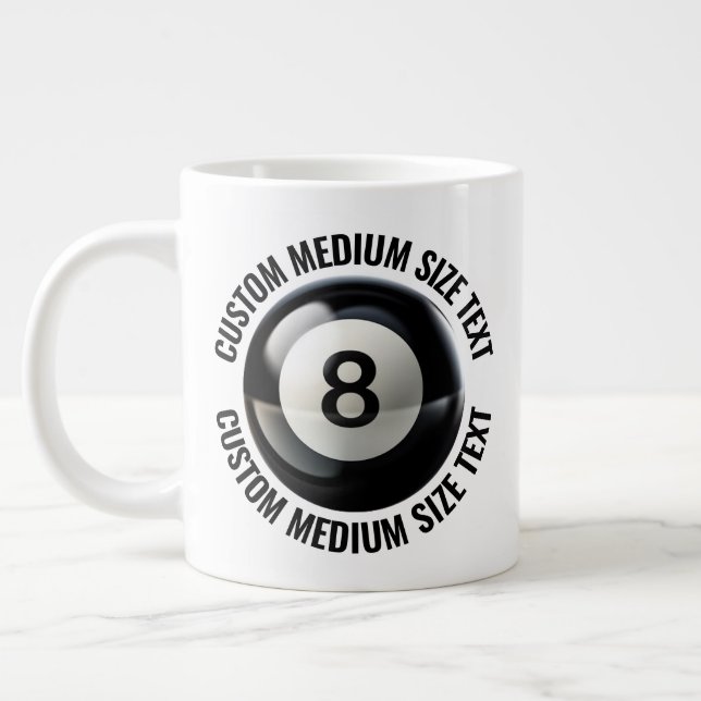 Mug géant boule 8 personnalisé de taille moyenne a (Gauche)