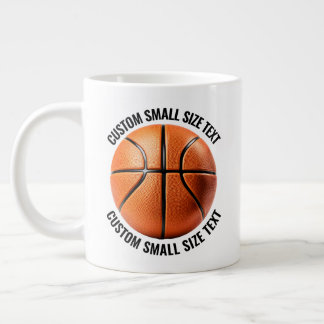 Mug géant de basketball avec texte personnalisé de