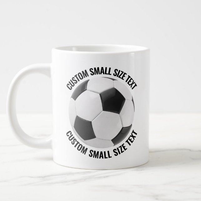 Mug Géant de Foot Personnalisé avec Texte - 20oz (Gauche)