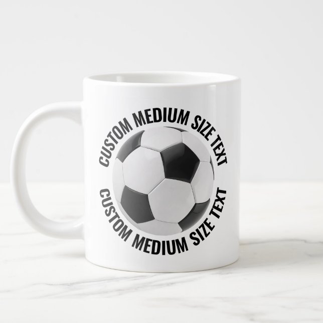 Mug Géant de Foot Personnalisé de Taille Moyenne (Gauche)