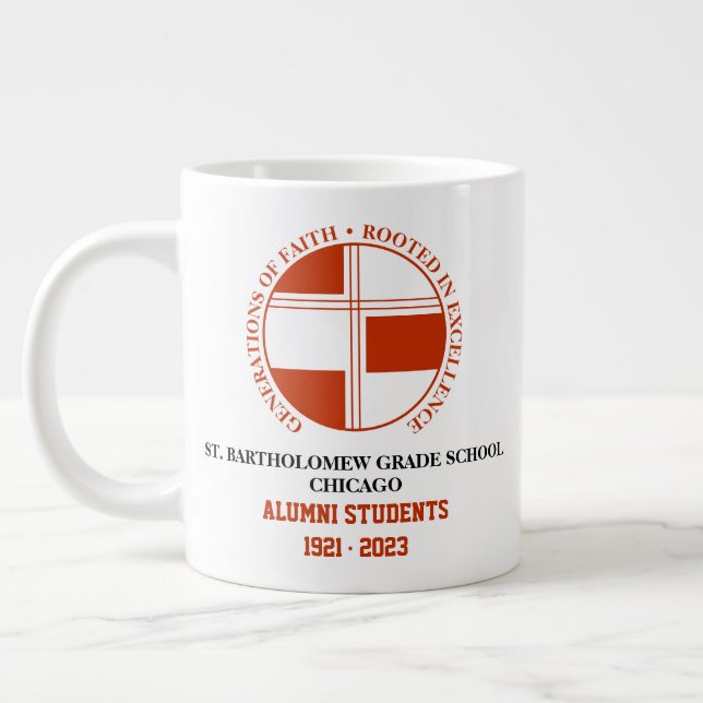 Mug géant des anciens de l'école primaire St. Bart (Gauche)