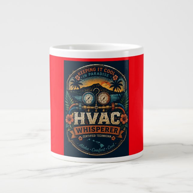 Mug géant HVAC Pro à Hawaï (Devant)