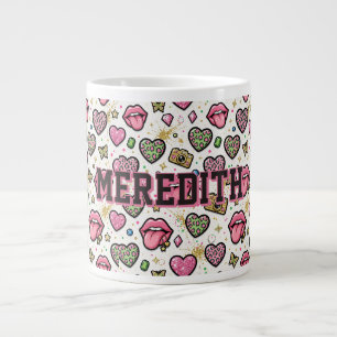 Mug géant personnalisé à l'esthétique Y2K féminine