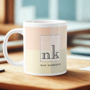 Mug géant personnalisé avec blocs de couleur   Mon