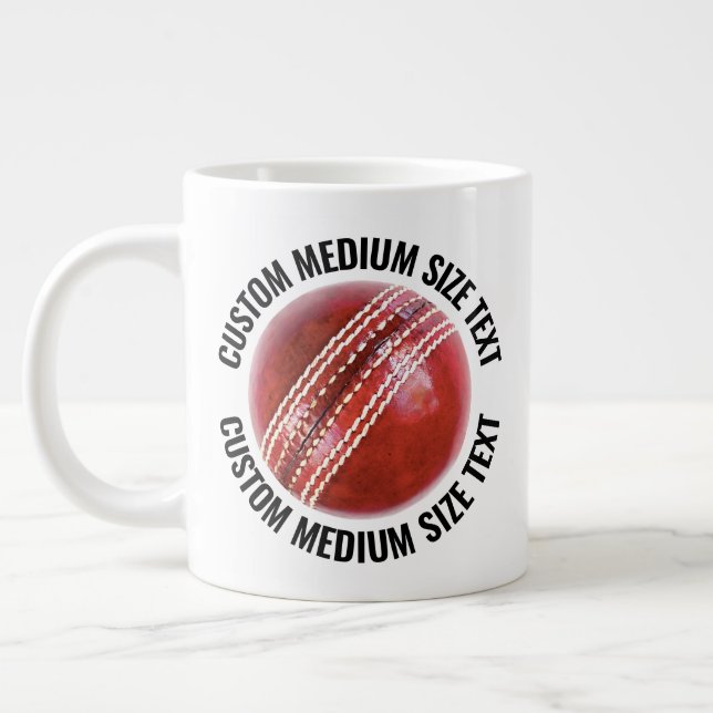 Mug géant personnalisé avec texte de taille moyenn (Gauche)
