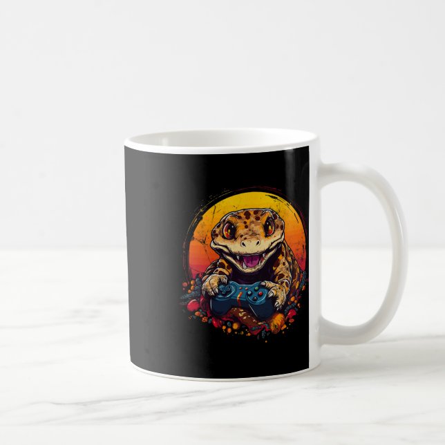 Mug Gecko Jouer Jeu Vidéo Lizard &amp; Reptiles Gam (Droite)