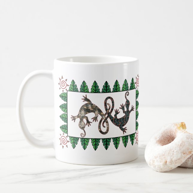 Mug Gecko Reptile (Avec donut)