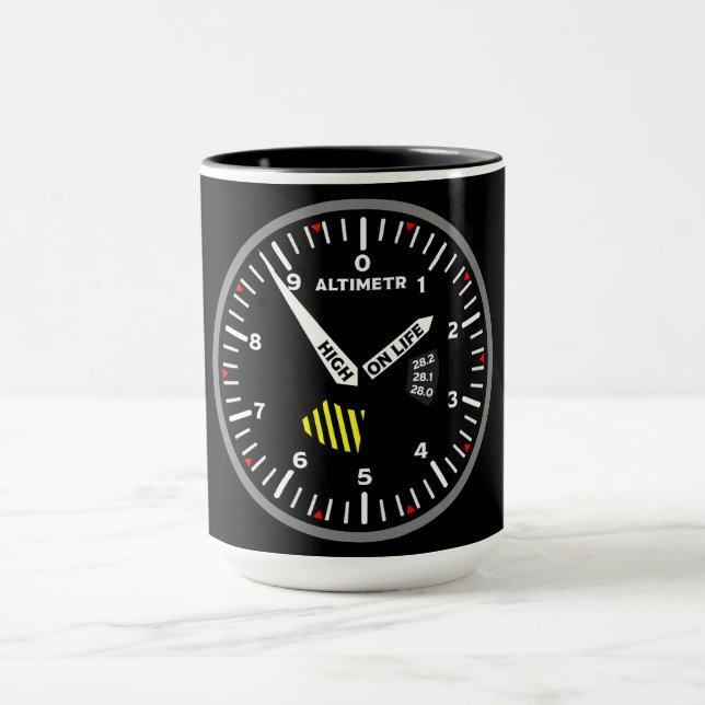 Mug Geek de l'aviation pilote Altimeter (Centre)