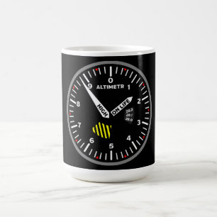 Mug Geek de l'aviation pilote Altimeter
