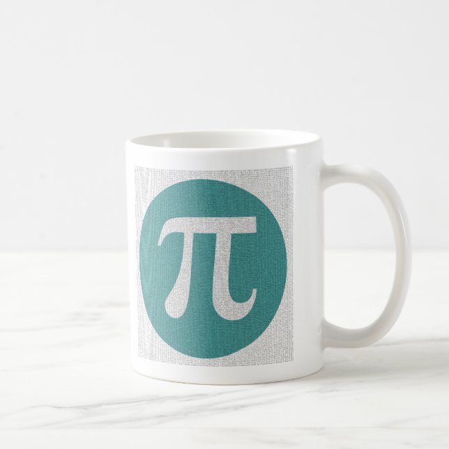 Mug Geek mathématique symbole Pi, cercle bleu et chiff (Droite)