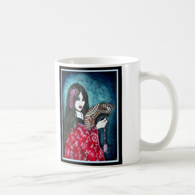 Mug Geisha avec éventail (Droite)