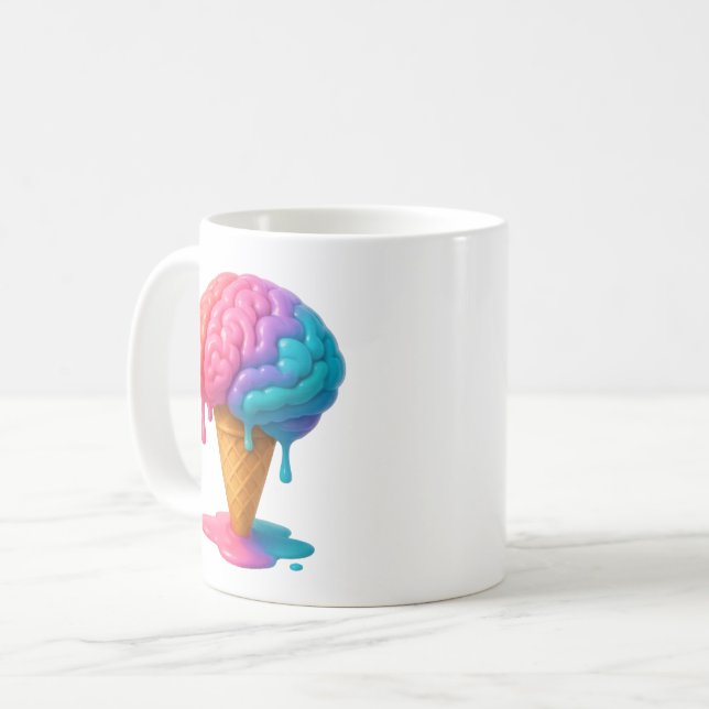 Mug Gel du cerveau : Les idées douces fondent rapideme (Devant gauche)