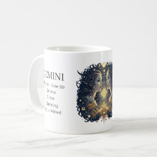 Mug Gémeaux Zodiaque Art Céleste & Traits Personnalisé