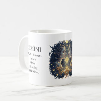 Mug Gémeaux Zodiaque Art Céleste & Traits Personnalisé