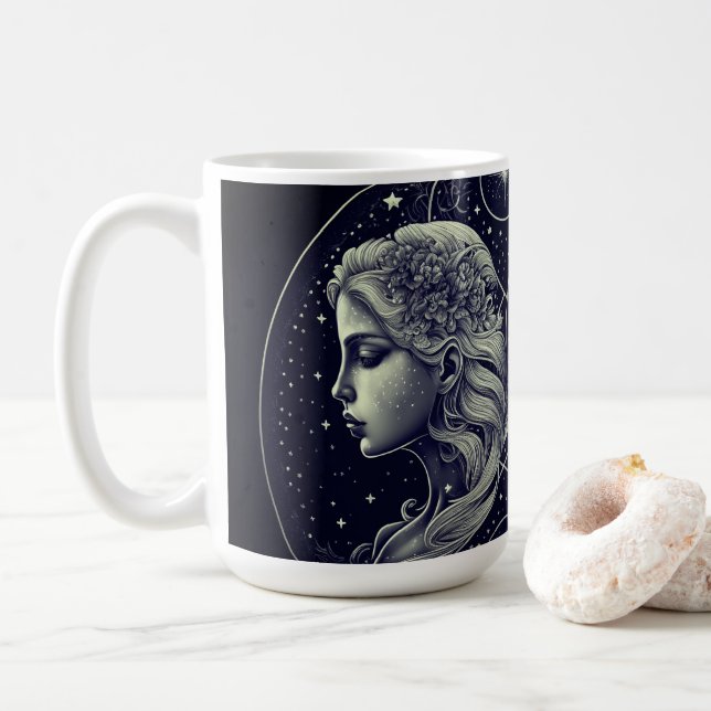 Mug Gémeaux zodiaque noir et or (Avec donut)