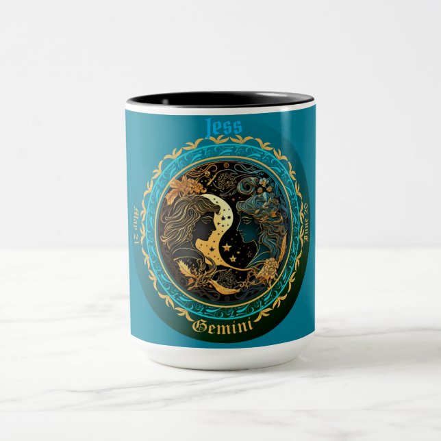 Mug Gémeaux Zodiaque Personnalisable (Centre)