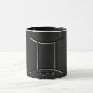 Mug GEMINI, Conception abstraite du signe zodiaque,