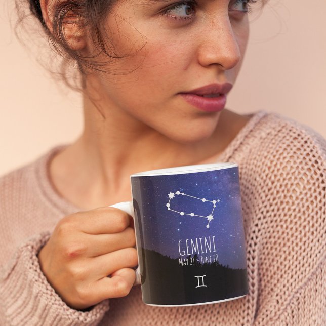 Mug Gemini | Constellation Zodiaque personnalisée (Créateur téléchargé)