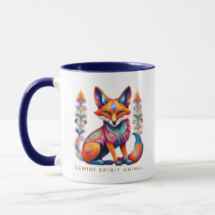 Mug Gemini Spirit Animal Fox Alebrije