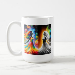 Mug Gemini Twins Couleur et noir et blanc Horoscope
