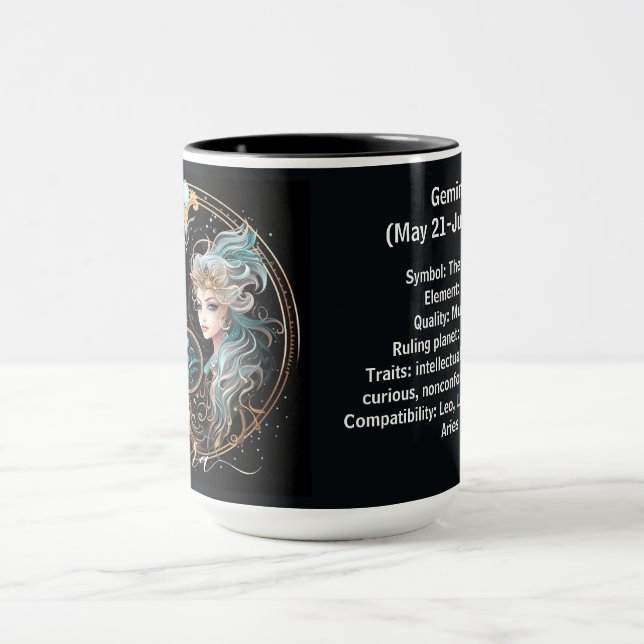 Mug Gemini Zodiac Art for May 21–June 20  (Centre)