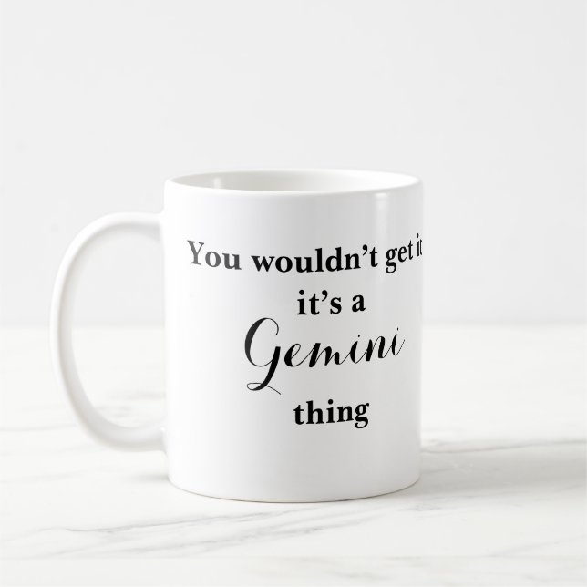 Mug Gemini Zodiac Astrologie drôle mule (Gauche)