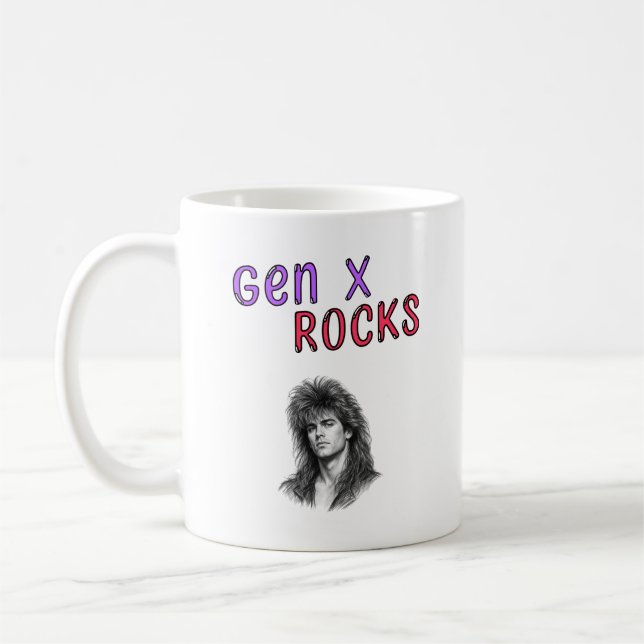 Mug Gen X déchire, Photo personnalisable (Gauche)